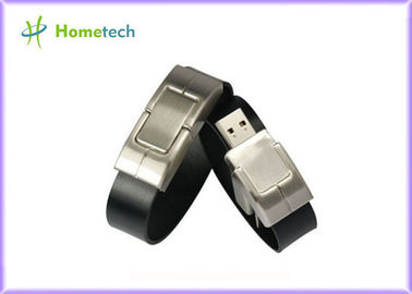 La pulsera de cuero personalizó 32gb memoria USB 10-22mb del usb 2,0/velocidad de s