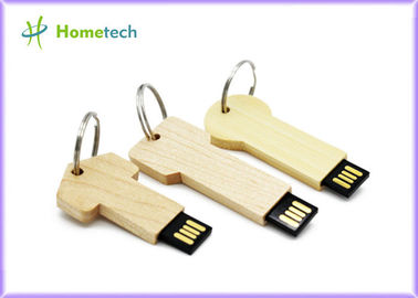 memoria USB de alta velocidad del llavero, usb de madera personalizado pega el regalo