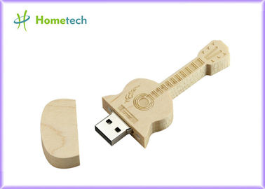 El Usb pega la pluma de madera 32gb/64gb del Memory Stick del flash 2,0 de la caja USB de la guitarra