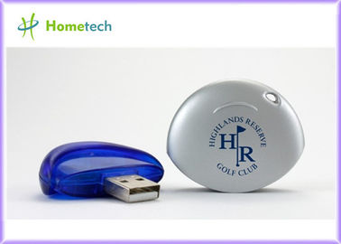 Memoria USB del regalo de la compañía, memoria USB plástica con el logotipo, color barato del azul de la impulsión de la pluma 512MB