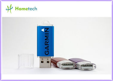2020 modificó memoria USB plástica del USB del regalo para requisitos particulares azul del rectángulo USB con la impresión del logotipo para el regalo promocional
