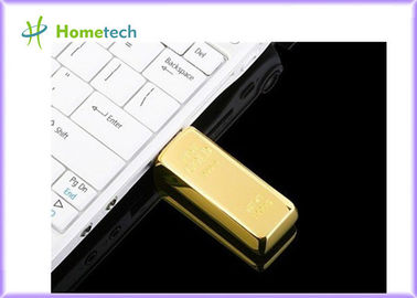 Memorias USB promocionales de la PLUMA USB de la impulsión del pulgar de la barra de oro del metal del regalo