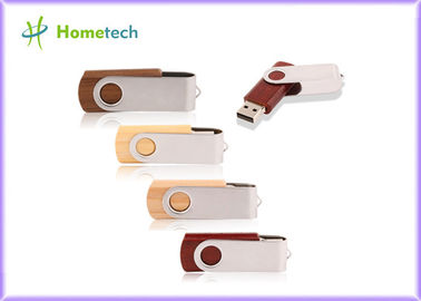 Tuerza el Memory Stick personalizado memoria USB de madera del eslabón giratorio 4GB 8GB 16GB 32G del LOGOTIPO