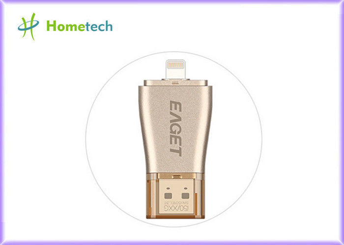Memoria USB portátil 128gb 3 del androide OTG en 1 aluminio para Iphone