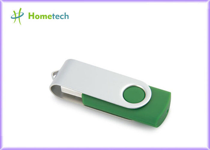 Memorias USB promocionales verdes L 56m m X W 18m m X D 10m m del Usb del metal