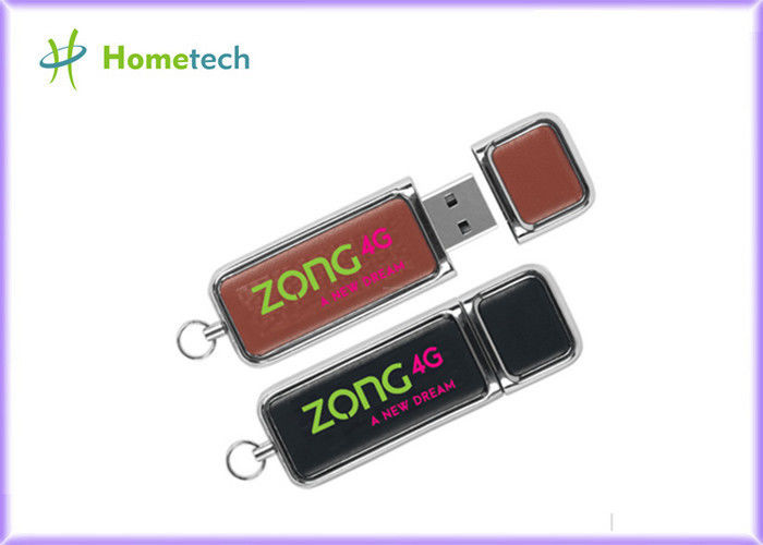Impresión de encargo del logotipo de memoria USB de cuero engravable promocional