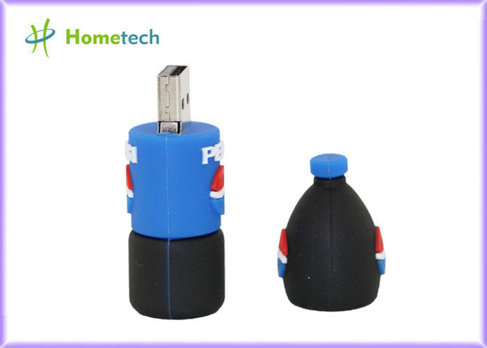Pepsi embotella memoria USB modificada para requisitos particulares PVC/palillo personalizado regalo de memoria USB