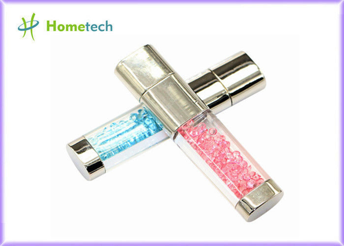 Impulsión de destello de la pluma de la moda USB 2,0, Memory Stick cristalino del diamante de memoria USB del corazón
