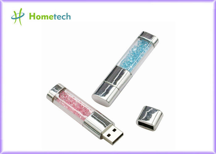 Impulsión de destello de la pluma de la moda USB 2,0, Memory Stick cristalino del diamante de memoria USB del corazón