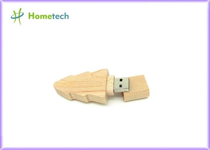lectura rápida/escritura de memoria USB de 32G 64G del árbol de navidad de madera de la personalidad