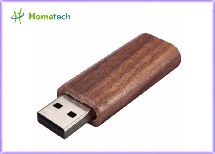 Impresión de Coulor del registrador de memoria USB del estilo de Rectagnel con la caja de madera de la nuez