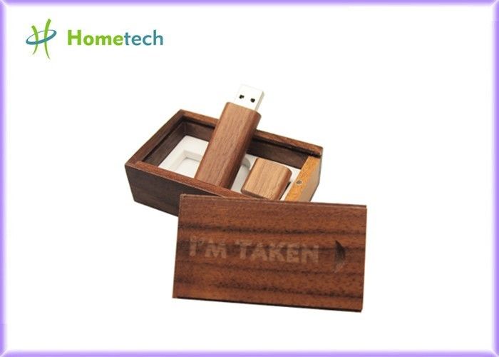 Memory Stick de madera 16GB del logotipo USB de Debossed para la compañía y el individuo