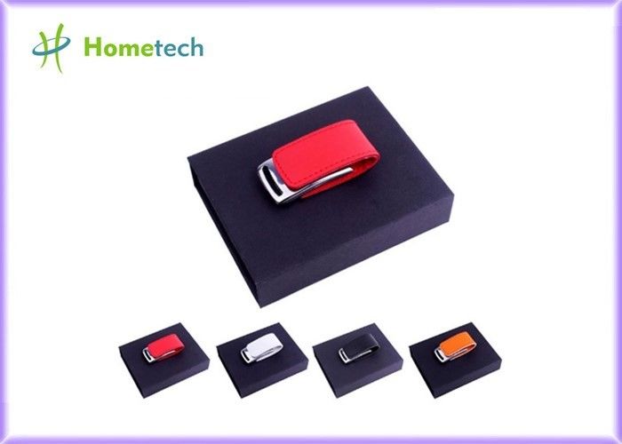 Memoria USB Pendrive 16GB 32GB 64GB del palillo de memoria USB del cuero del logotipo del cliente