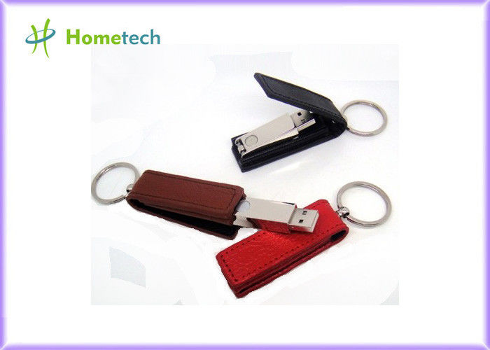 Lápiz de memoria de cuero USB 2,0 del rectángulo USB personalizado para el estudiante