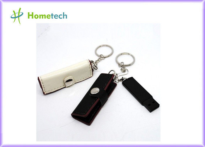 Memory Stick auténtico al por menor de la impulsión de la pluma del lápiz de memoria del cuero USB del rectángulo 32GB