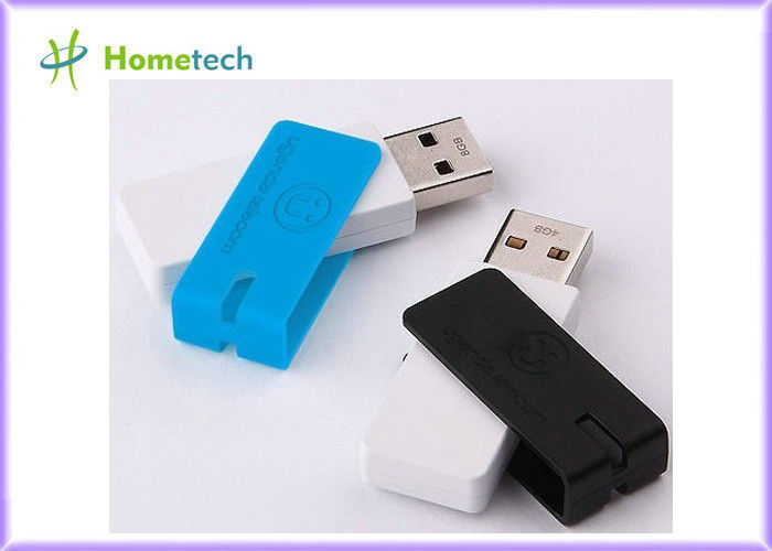 Palillos plásticos azules claros de la torsión USB, memoria USB del mac del rectángulo 64GB