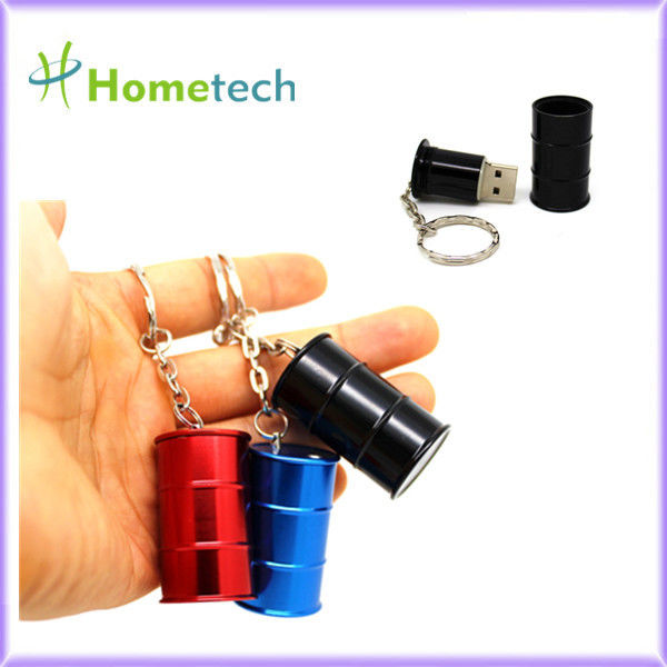Impulsión del pulgar del metal de la forma del cubo del aceite, colgante USB de la llave de la memoria 4GB 16GB de memoria USB