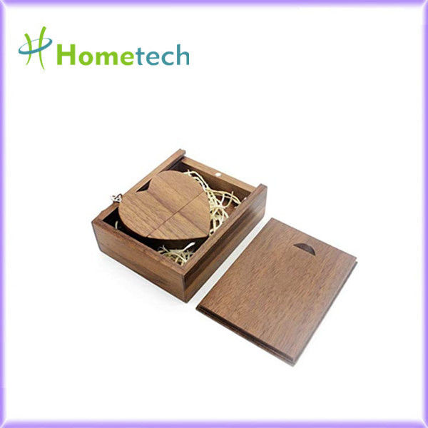 Memoria USB de madera de la nuez 128G de la prenda impermeable 2.0/3.0