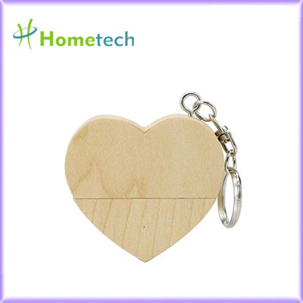 memoria USB en forma de corazón de madera del arce de 8GB 5-15MB/S