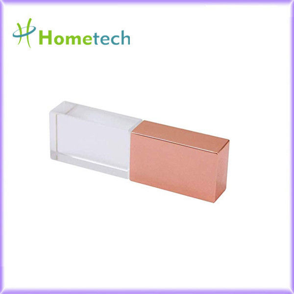 Memoria USB transparente del cristal 32GB del USB 2,0