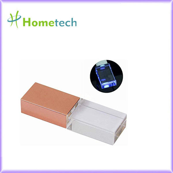 Memoria USB transparente del cristal 32GB del USB 2,0