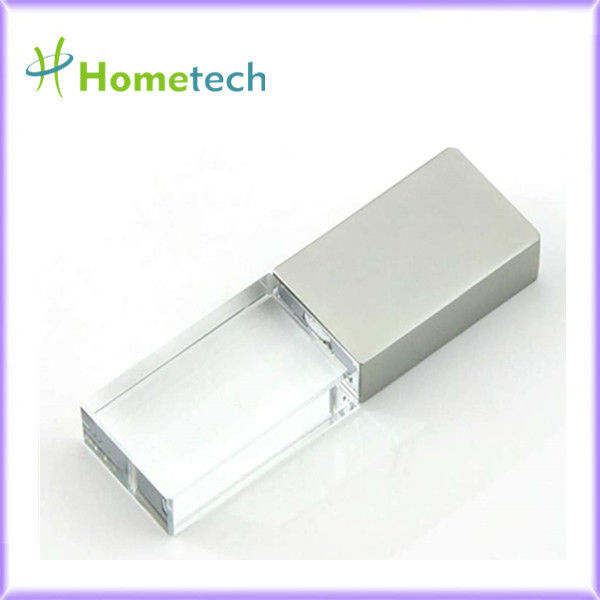 Memoria USB cristalina promocional USB2.0/3.0 de memorias USB de encargo de alta velocidad LED de la forma USB para el regalo del negocio