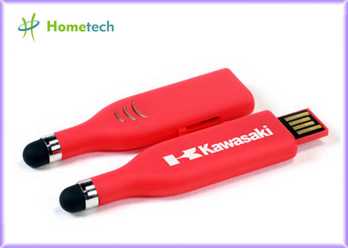Memoria USB de la pluma del tacto, palillo rojo de memoria USB de la alta capacidad