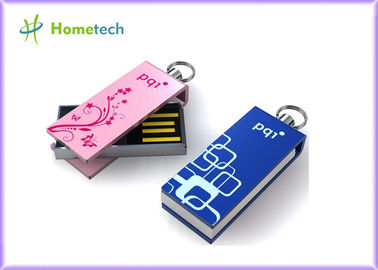 Mini palillos rosados de la torsión USB, palillos grabados laser de los regalos USB del logotipo