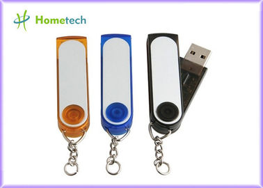 Palillos plásticos transparentes de la torsión USB personalizados con llavero