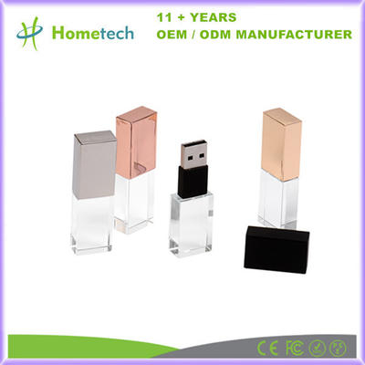 comprar Memoria USB transparente cristalina de memoria USB 8GB 16GB 4GB del vidrio de la velocidad rápida Fabricación en línea