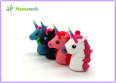 comprar Impulsión real de la pluma del caballo de la capacidad del unicornio promocional, subordinado micro del palillo de memoria USB Fabricación en línea