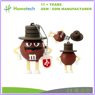 comprar USB 2.0 dibujos animados Chocolate M&M Rainbow Bean Unidad flash USB 4GB 8GB 32GB 64GB Pendrive Memoria flash Regalos Fabricación en línea