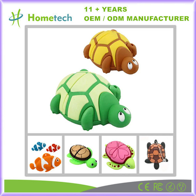 comprar Forma de tortuga Disco flash USB personalizado Cartoon de goma Pendrive Disco flash USB lindo Fabricación en línea
