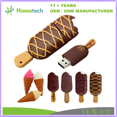 comprar Regalo dibujos animados Disco flash USB personalizado de forma de helado 16GB PVC plástico Flash Memory Sticks Fabricación en línea