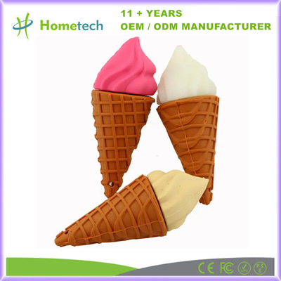 comprar Disco flash USB de helado de PVC personalizado 1 GB 2 GB 4 GB USB 2.0 memoria de dibujos animados Fabricación en línea