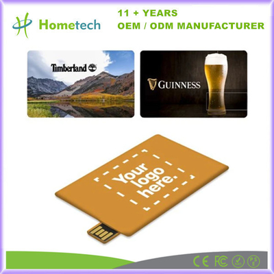 comprar Fácil de llevar tarjeta de crédito personalizada en forma de USB Impreso con su logotipo 128MB / 256MB / 512MB / 1GB- 64GB Fabricación en línea
