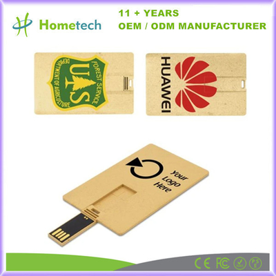 comprar Tarjeta de crédito biodegradable reciclada Flash Drive Tarjeta de crédito de negocios USB Flash Drive fácil de llevar Fabricación en línea