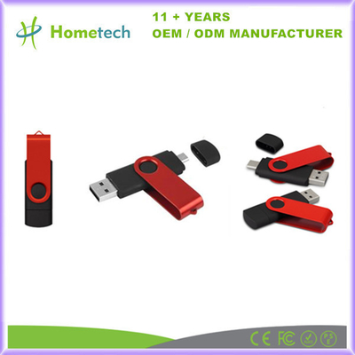 comprar Disco flash USB C giratorio 8GB - 256GB 2 en 1 OTG USB 3.0 Disco de memoria tipo C para teléfono móvil Fabricación en línea