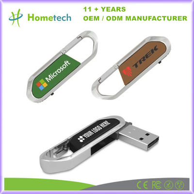 comprar Disco flash USB de alta velocidad plegable Carabiner de 64 GB a 1 TB Disco de pluma de cuero de 32 GB para promoción de negocios Fabricación en línea