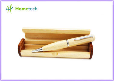 comprar Registrador de madera de memoria USB de la pluma del arce, impulsión de memoria USB del bulto de la pluma de bola del indicador del laser Fabricación en línea
