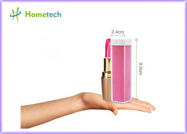 comprar Banco recargable rosado del poder del lápiz labial/banco móvil portátil 2200mAh del poder Fabricación en línea