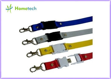 comprar Memoria USB de encargo del acollador de la correa para el cuello del logotipo 8gb 16gb del artículo del disco amarillo promocional del usb Fabricación en línea