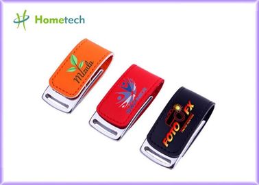 comprar Memoria USB Pendrive 16GB 32GB 64GB del palillo de memoria USB del cuero del logotipo del cliente Fabricación en línea