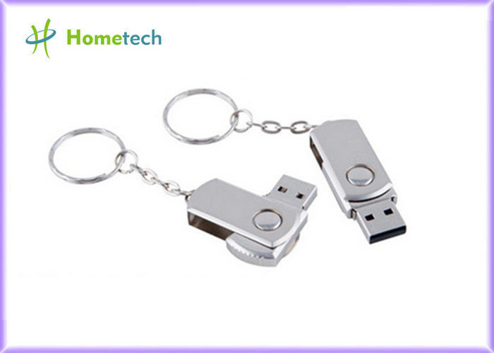 Memorias USB giradas del metal USB/personalizaron estilo del eslabón giratorio de las impulsiones del salto