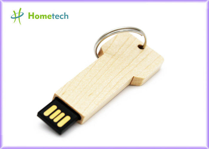 memoria USB de alta velocidad del llavero, usb de madera personalizado pega el regalo