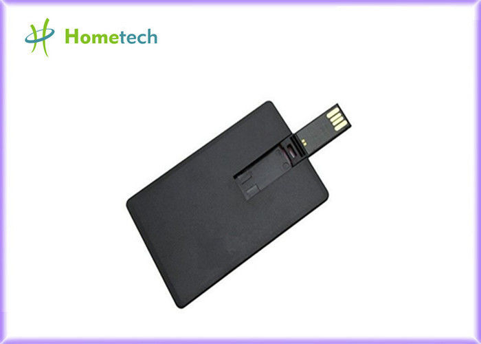 Palillo de encargo plástico negro 4GB 8GB 16GB 32GB de memoria USB del diseño de negocio de la tarjeta de crédito/del logotipo de la tarjeta