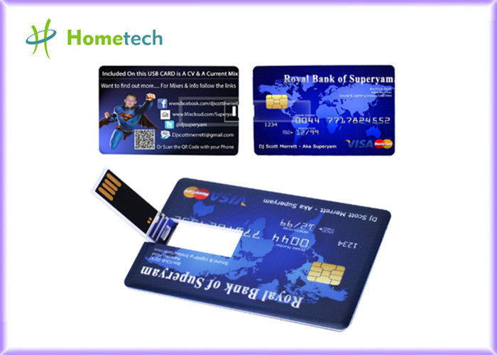 Logotipo modificado para requisitos particulares formado ultra fino promocional de la tarjeta de crédito del dispositivo de almacenamiento de la tarjeta de crédito USB