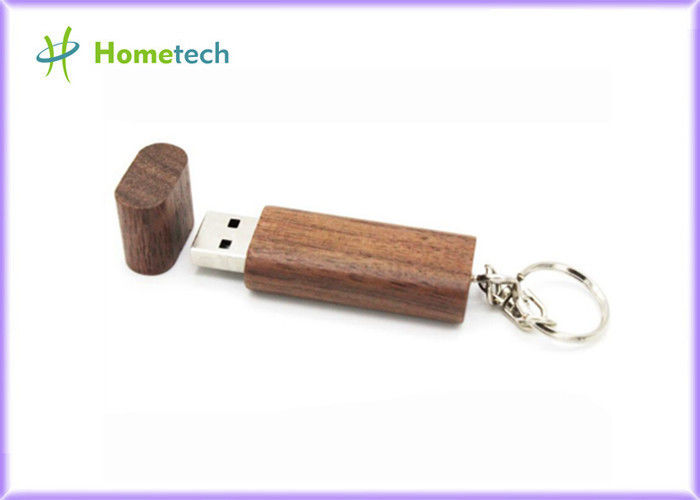 La impulsión de madera Pendrive de la pluma de memoria USB 64GB 32GB del llavero especializó el palillo del logotipo/de memoria USB