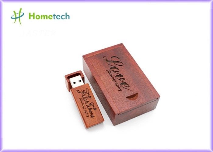 Los Memory Stick de madera del grabado USB modificaron el logotipo para requisitos particulares 128MB - capacidad 64GB