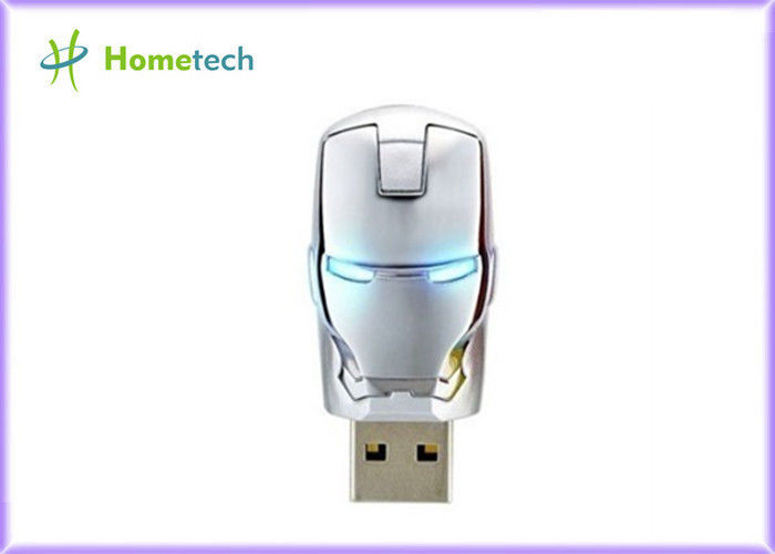 Palillo plástico sin defectos de la impulsión de la memoria del flash 2,0 del flash 4GB USB del hombre LED del hierro de los vengadores